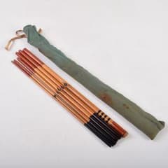 釣り竿 和竿 竹竿 タナゴ竿 6本継 在銘 袋付 M R9736 - メルカリ