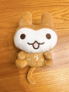 平成レトロ　うさるさん　ぬいぐるみ　中古品 ♡ うさるさん パイル地マスコットキーチェーン タグ付き 平成レトロ