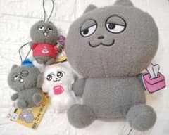ンめねこ　ぬいぐるみ マスコット 4点セット【717】