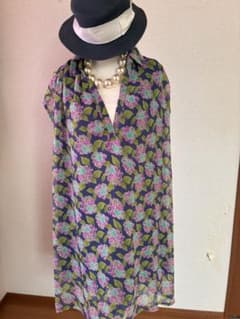 antiqua 花柄シフォンワンピース フリーサイズのサムネイル