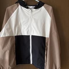 Emsexcite マウンテンパーカー ライトブラウン×白×ブラック Mのサムネイル