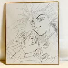 【直筆イラスト・サイン】かんべあきら　イラストサイン色紙のサムネイル