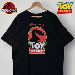 Disney Pixarトイストーリー／ジュラシックパーク パロディTシャツXL