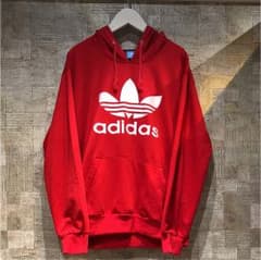 adidas アディダス プルオーバーパーカー 古着 トレフォイルロゴのサムネイル