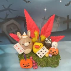 ハロウィン(n꒪꒳꒪n)どんぐりアート✭のサムネイル