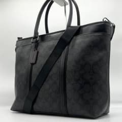 美品✨COACH トートバッグ ビジネス シグネチャー 2way A4 ブラック