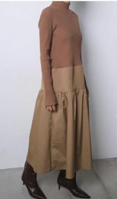 ルシェルブルー★今期完売★Constracting Fabric Dressのサムネイル