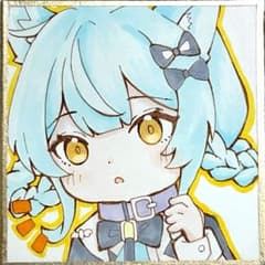 魔法少女ノ魔女裁判　まのさば　橘シェリー　手描き色紙のサムネイル