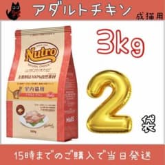 ニュートロ ナチュラルチョイス 室内猫用 アダルトチキン 3kg 2袋 ナ