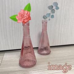 花瓶2個　ピンク　一輪挿しのサムネイル