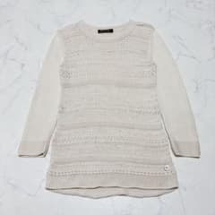 美品 Loro Piana シルクコットン ニット アイボリー イタリア製 40 