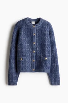 H&M ゴールドボタンノーカラーカーディガンのサムネイル