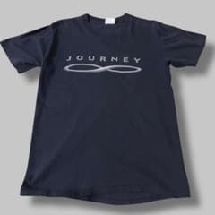 2001 JOURNEY T 셔츠 M 블랙 밴드 VINTAGE