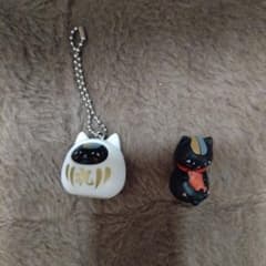 にゃんこ先生、猫だるまデザイン キーホルダー 祝、ミニマスコットフィギュア
