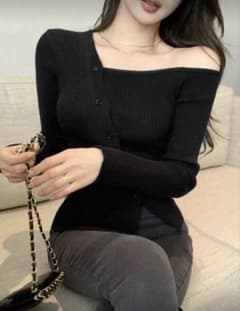 新品未使用 SHIEN オフショル リブニット 長袖