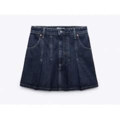 ZARA デニムプリーツミニスカートのサムネイル