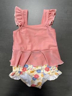 西松屋 ベビー水着 ワンピース 女の子 95cm 花柄 フリルのサムネイル