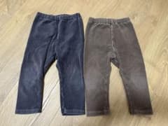 【最終値下げ】無印良品　ベビー おなかすっぽりストレッチコーデュロイレギンスのサムネイル