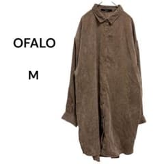 【美品】OFALO シャツワンピース コーデュロイ ゆったり 体型カバー M 茶