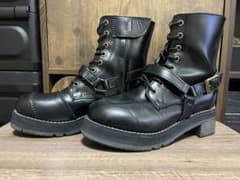 2回着用22.5cmワイルドウィング ファルコン 厚底 本革 バイクブーツ