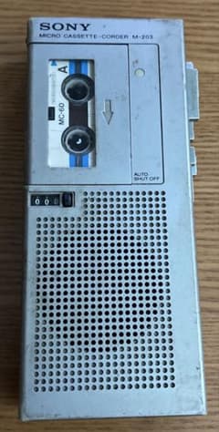 ジャンク品】昭和レトロ SONY マイクロカセットレコーダー M-203