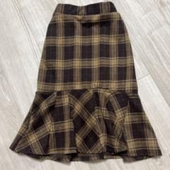 キッズ チェック柄 マーメイドスカート 110cmのサムネイル