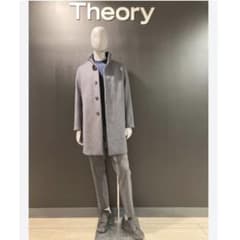 1度着用のみ美品】 セオリー スタンドカラーコート 近年モデル ウール