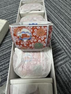 未使用 龍峰窯 錦彩古伊万里 小付 5客セット 三洋陶器 SY-4377 角小鉢