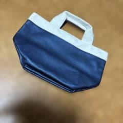 アテニア　バイカラー ミニトートバッグ ネイビー×ホワイトのサムネイル