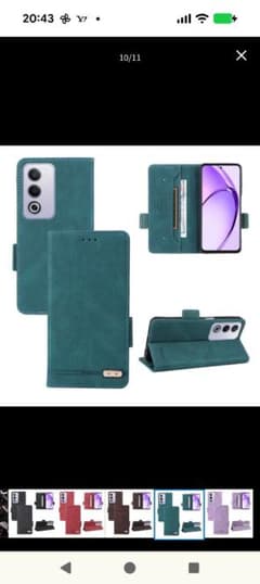OPPO A3 5G PUレザー手帳型ケース　グリーンのサムネイル