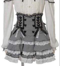 新品未開封 LIZ LISA レースアップティアードスカパン グレー タグ付き