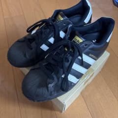 adidas SUPERSTAR スニーカー 黒/白のサムネイル