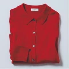 【VERY掲載】UNITED ARROWS ウールリブ襟付きニットカーディガン