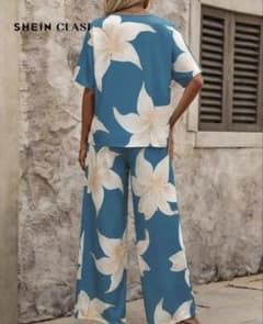 SHEIN CLASI 花柄 セットアップ パンツのサムネイル