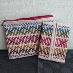 こぎん刺し　ハンドメイド　2個セットのサムネイル