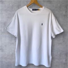 2024モデル】ポロラルフローレン テリーTシャツ パイル地 白 Lサイズ 