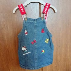 futafuta HELLO KITTY デニム ジャンパースカート 90cm