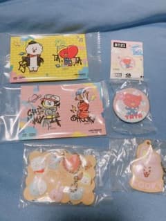 BT21 stickers, pin badges, keychains