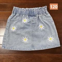 花柄 デニム タイトスカート 120 春夏 キッズのサムネイル