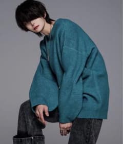 ADRER 極上ふわもちニット ブルー系 Lサイズのサムネイル