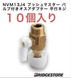 プッシュマスター　NVM13J4 10個 ブリヂストンプッシュマスターNVM13J4 バルブ付きオスアダプター10個