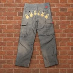 CUNE キューン ヘリンボーン パンツ ストライプ カーゴ 6連うさぎ