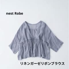 nest Robe リネンガーゼリボンブラウス - メルカリ