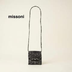 MISSONI（ミッソーニ）ミニショルダーバッグ ポシェット ブラック×ホワイトのサムネイル