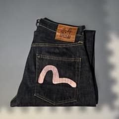 サイズ29 EVISU エヴィス 2001 赤耳 ピンクカモメ ペイントデニムのサムネイル