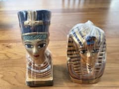 エジプト ツタンカーメン ネフェルティティ 彫像 2体セット エジプト土産 ネフェルティティ ツタンカーメン 置物 2体セット | Mercari