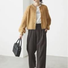 配色　ニット　カーディガン　2wayのサムネイル