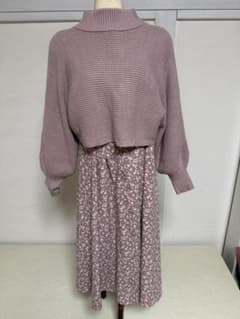 any sis 花柄ロングワンピース ニットセットのサムネイル