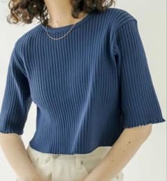ミスティック バックスリット半袖ニットのサムネイル