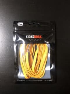 KICKSROCK キックスロック　ワックスシューレース　イエロー120㎝のサムネイル